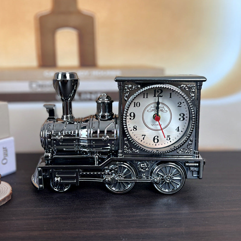 Vintage Steam Train Alarm Clock | Retro Locomotive Desk Clock