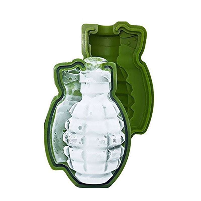 3D Grenade Ice Cube Mold | Food-Grade Silicone | Whiskey & Cocktail Bar Mold