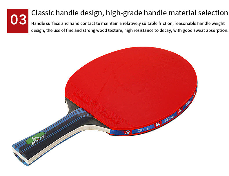 A10 Double-Sided Table Tennis Racket Set with 7-Layer Blade