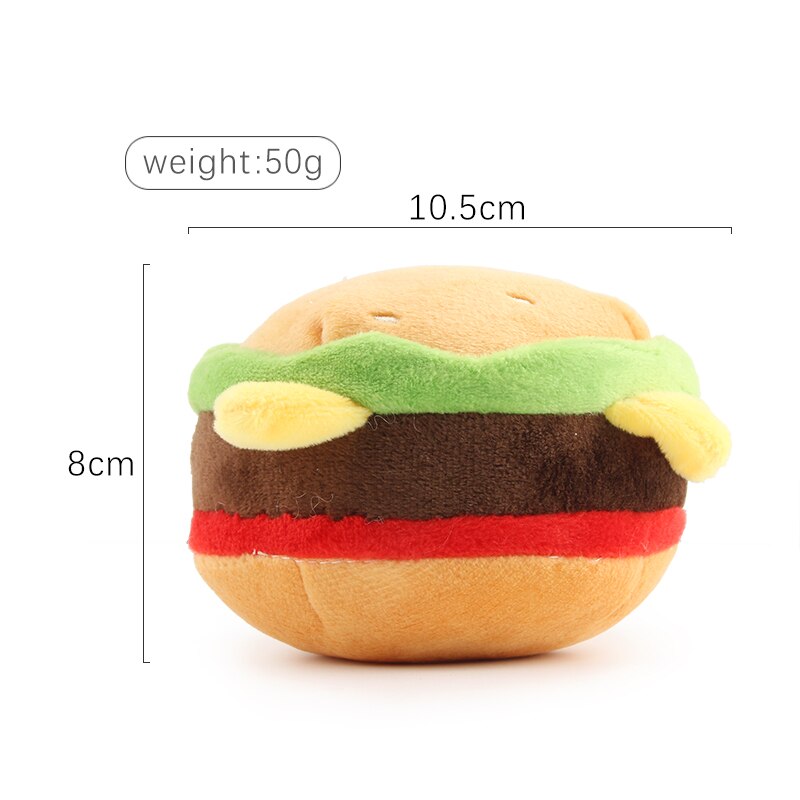 Fast Food Plush Squeaky Dog Toy – Cute French Fries, Burger & Cup Designs | Soft Chew & Squeak | Dogs | 3 Styles
