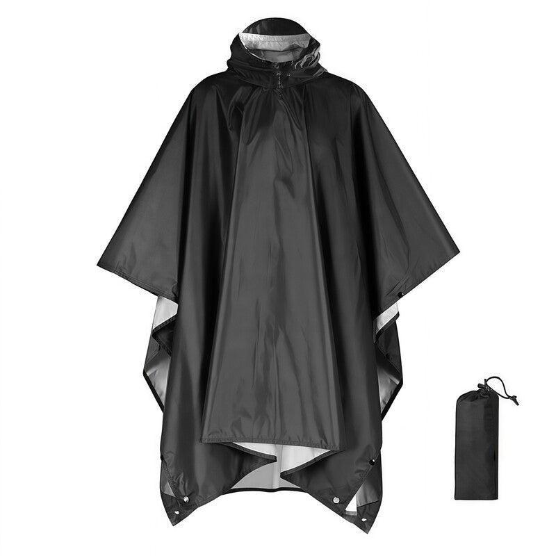3-in-1 Waterproof Hooded Rain Poncho – Multi-Use Raincoat, Shelter & Sleeping Bag Cover