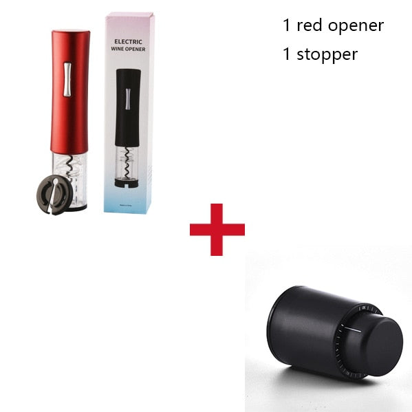 Electric Wine Opener with Foil Cutter – Automatic One-Touch Corkscrew for Red Wine | Home, Party & Restaurant Use