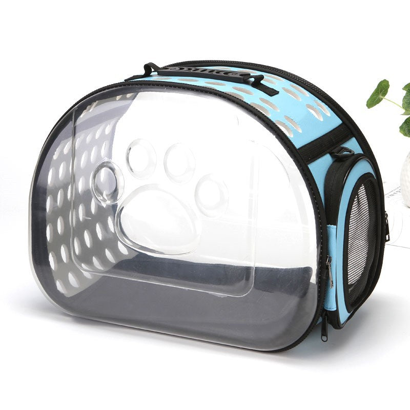 Foldable Transparent Pet Carrier Bag – Clear Bubble Window, Ventilated, Collapsible | Cats & Small Dogs | S & L | 4 Colors