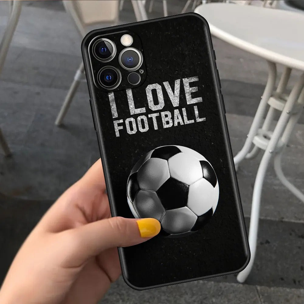 TPU Soccer Phone Case for iPhone 5–15 Series