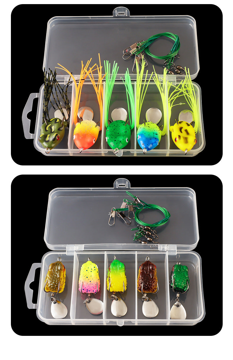 3 cm Double-Whisker Frog Fishing Lure Set, 11 Pieces