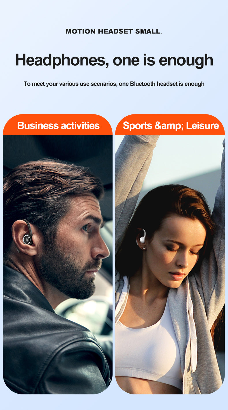 A1S Single-Ear Bluetooth Headset – Hanging Ear Business Sports Headset