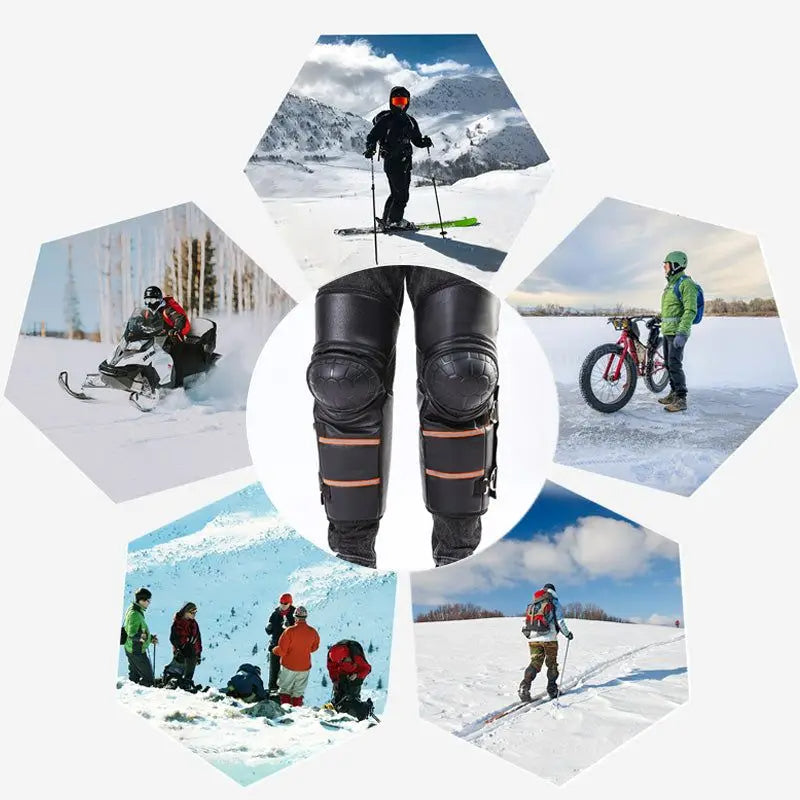Warm Motorcycle Knee Protectors, Short or Mid-Length, 1 Pair