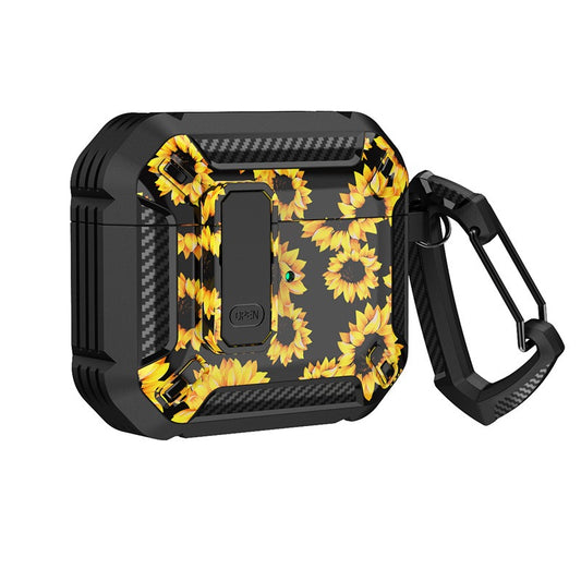TPU Armored AirPods Case with Carabiner Clip