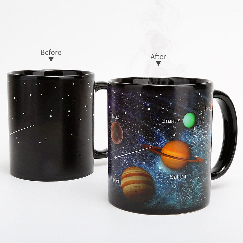 Solar System Temperature-Changing Ceramic Mug, 330 ml