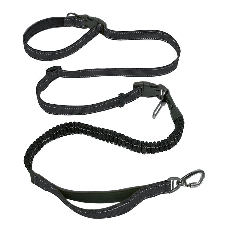 6-in-1 Hands-Free Dog Leash – Bungee Shock Absorber, Reflective, Padded Handle | Running, Jogging & Walking | 4 Colors