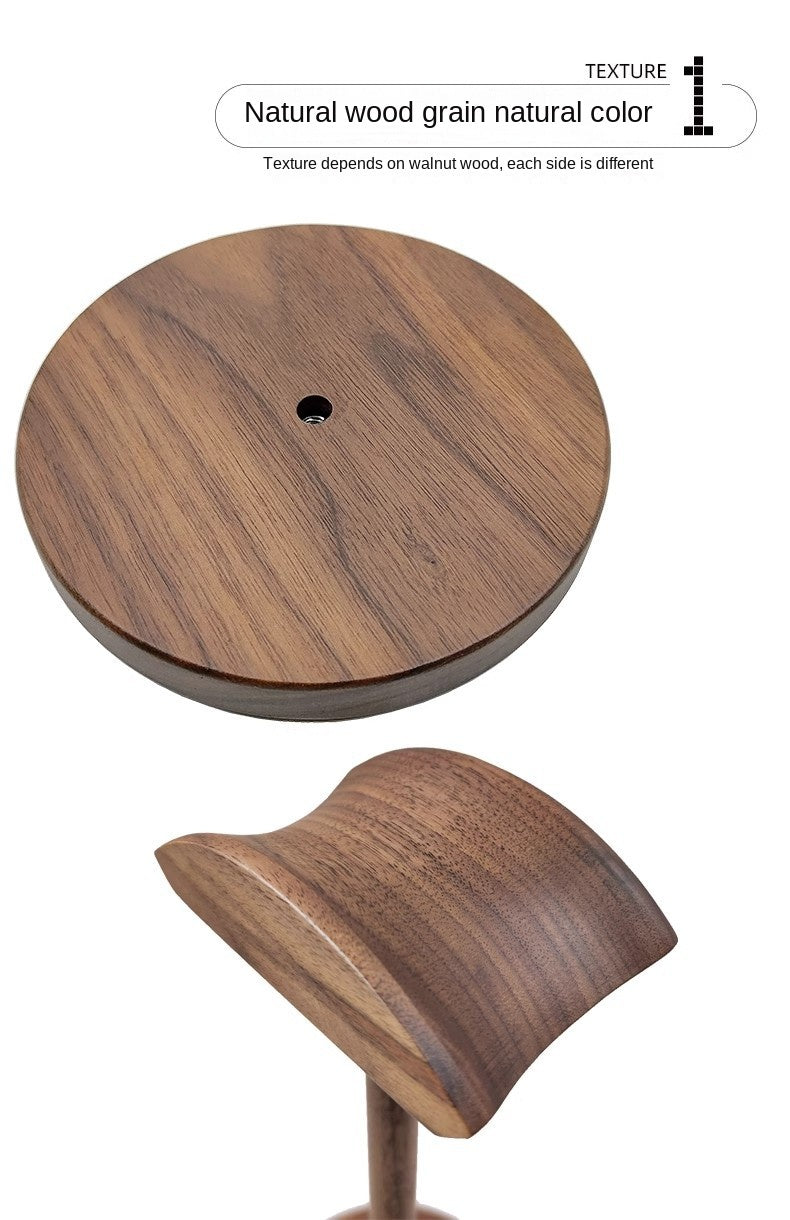KOF Pattern Solid Wood Headphone Stand for Over-Ear Headphones
