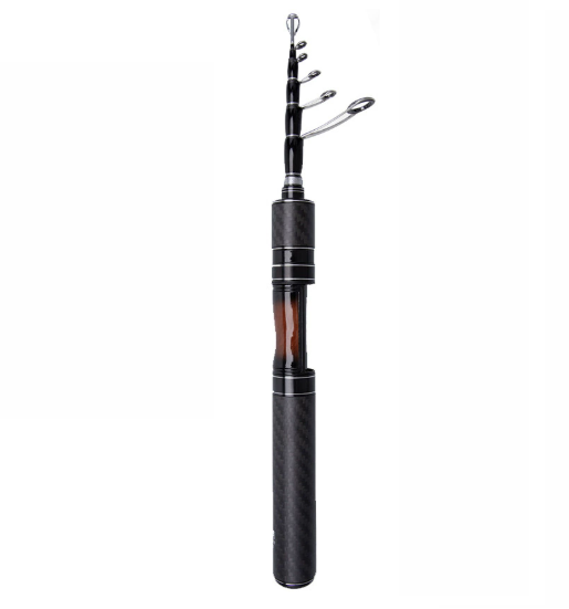 Telescopic Carbon-Fiber Lure Rod, 1.5–1.8 m