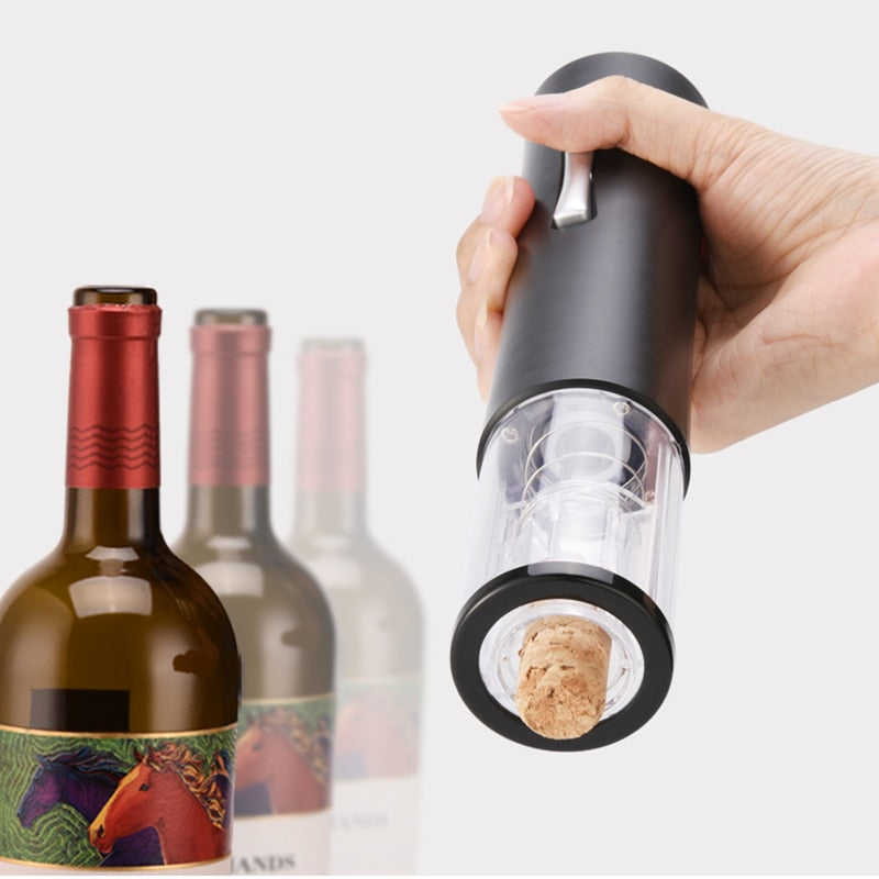 Electric Wine Opener with Foil Cutter – Automatic One-Touch Corkscrew for Red Wine | Home, Party & Restaurant Use