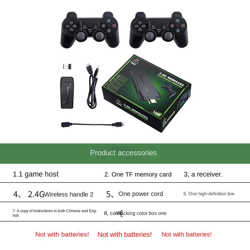 M8 Retro Wireless Game Console with 2 Controllers
