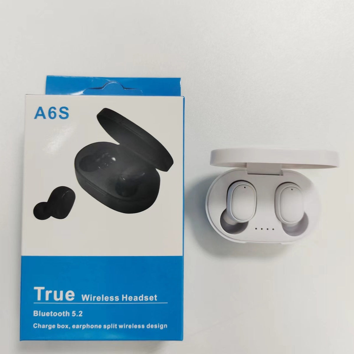 A6S Bluetooth 5.2 TWS Wireless Earbuds with Charging Case