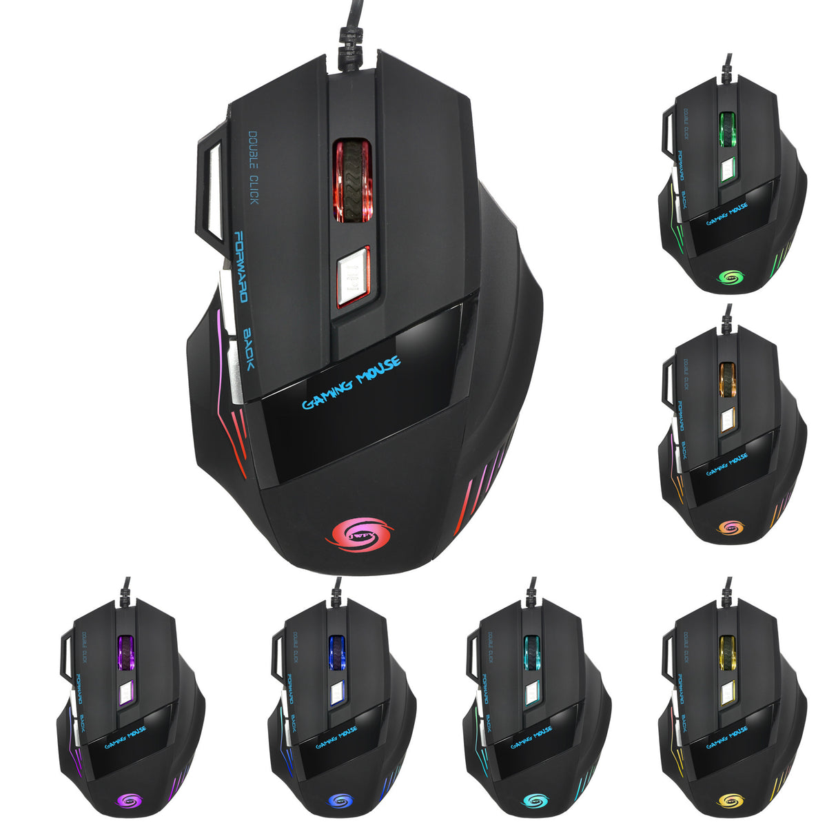 A868 7-Button Wired Gaming Mouse with Fire Key