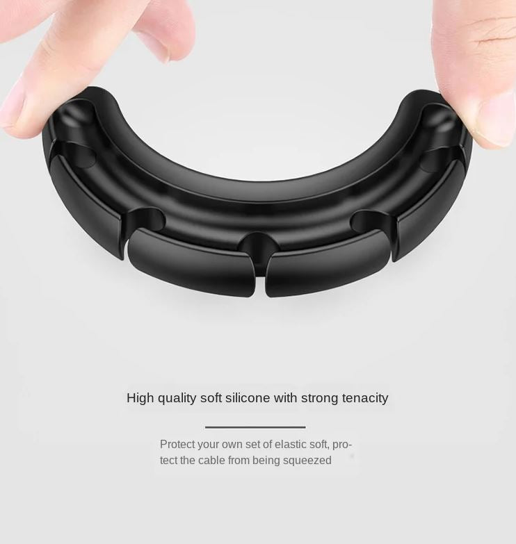 Silicone Cable Organizer with Fixed Buckle, S–L Sizes