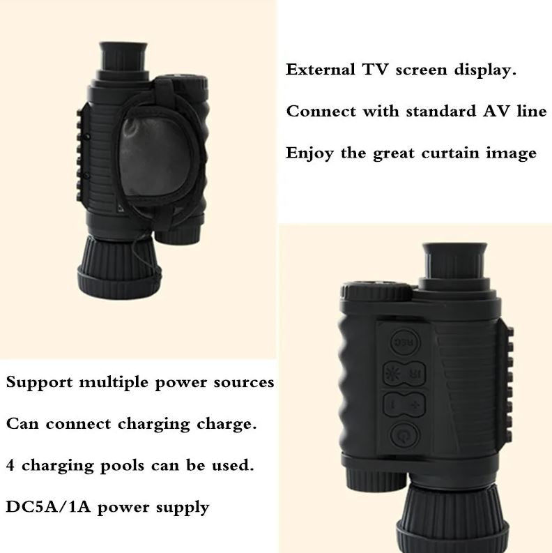 6×50 Infrared Digital Night-Vision Monocular with 1.5-Inch Display