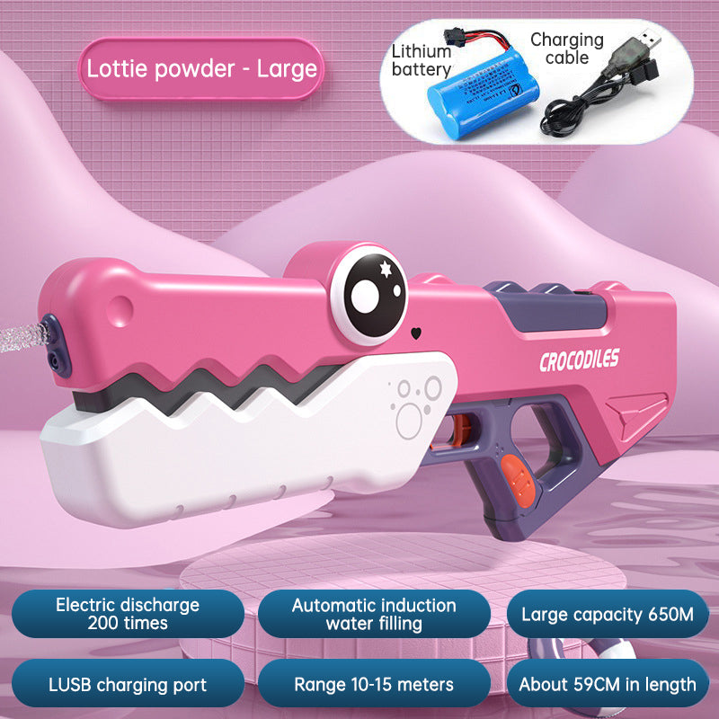 Automatic Electric Crocodile Water Gun, Small and Large