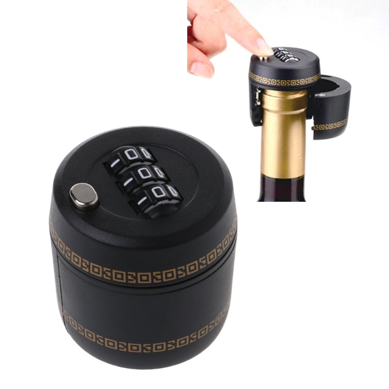 Wine Bottle Combination Lock Stopper – 3-Digit Password Security Cap for Red Wine & Liquor Bottles