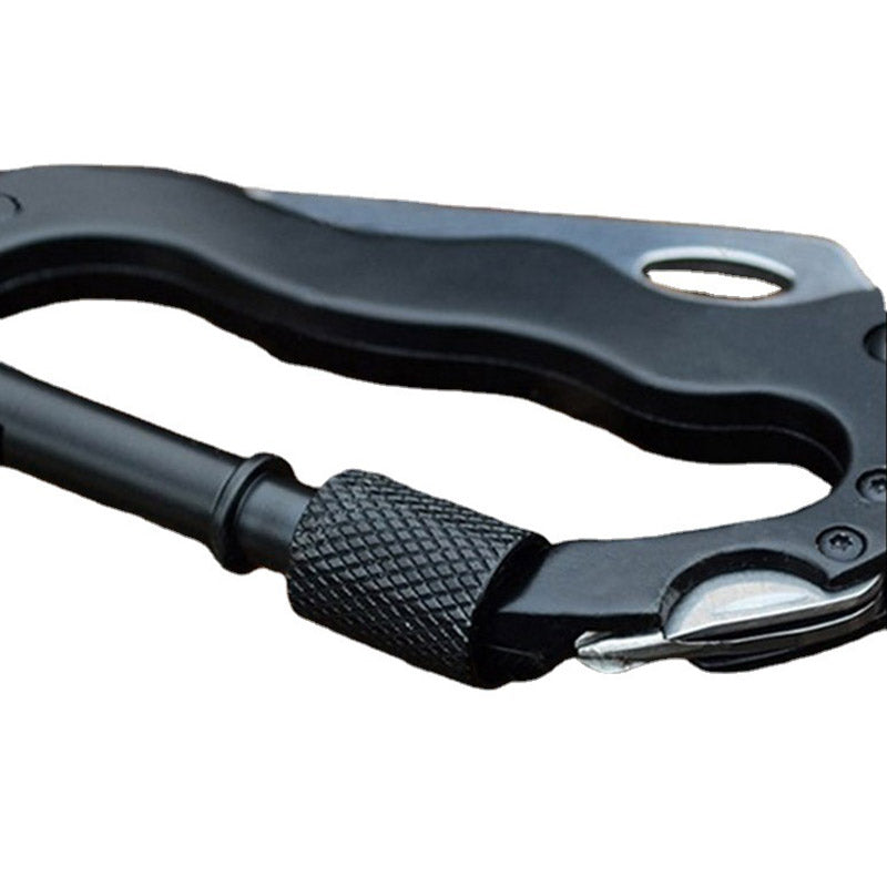 5-in-1 Outdoor Multi-Tool Carabiner with 7.5 cm Blade