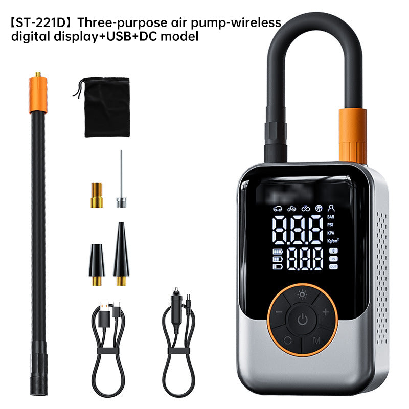 Portable Wireless Tire Inflator with Digital Display – 150 PSI Cordless Air Pump