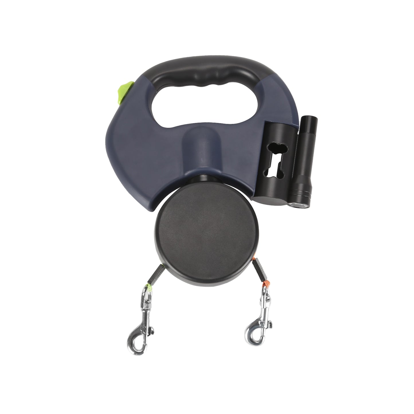 Dual Retractable Dog Leash for Two Dogs – 3M Zero-Tangle Double Leash with Waste Bag Dispenser | Nylon | 3 Colors