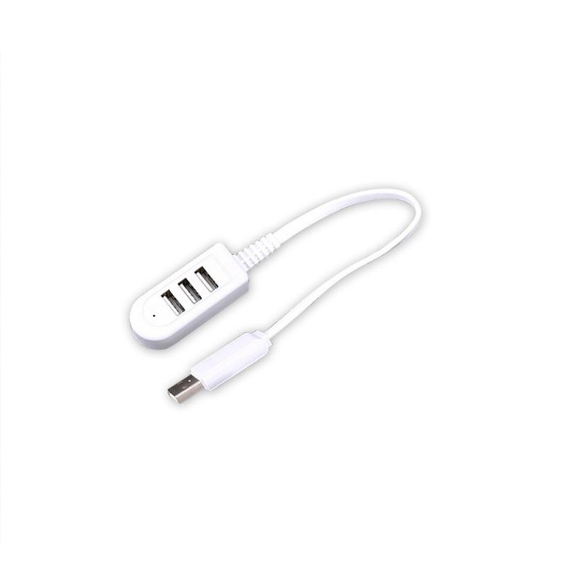 3-Port USB 2.0 Hub with 3A Charging and 30 cm Cable