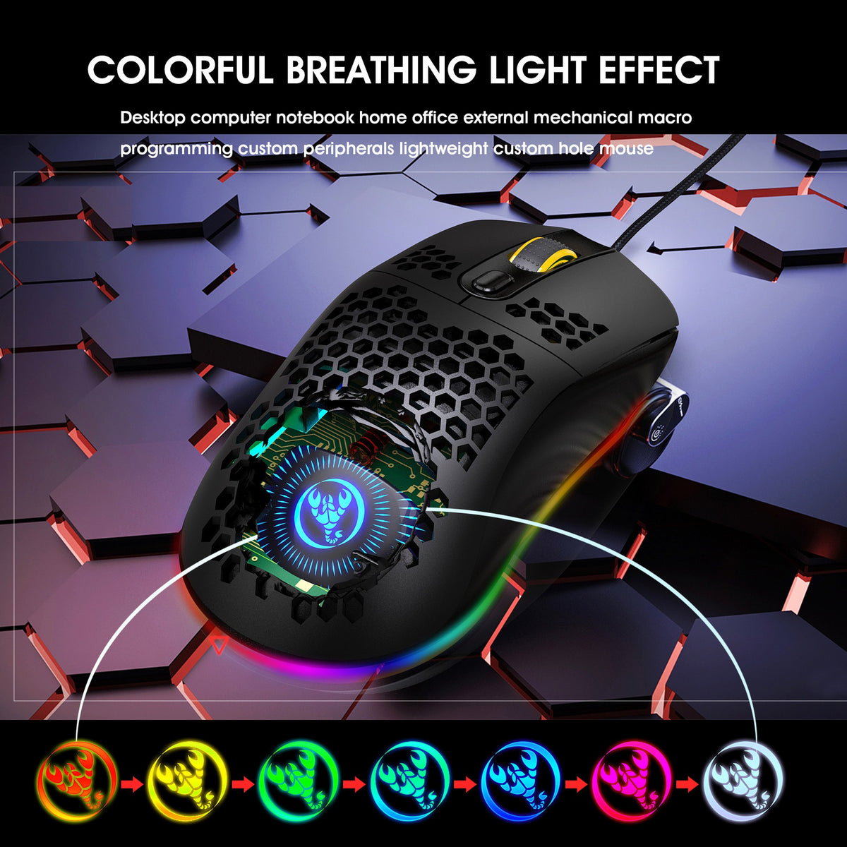 Wired RGB Hollow-Shell Gaming Mouse
