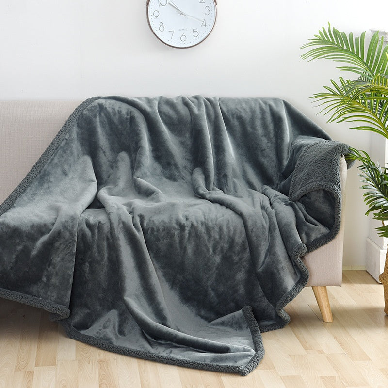 Waterproof Sherpa Fleece Pet Blanket – Soft Plush Throw Pad for Dogs & Cats