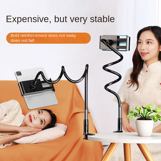 Flexible Gooseneck Phone & Tablet Stand with Desk Clamp – 75–138cm Adjustable Arm | Hands-Free Lazy Bracket | Bed, Desk & Sofa