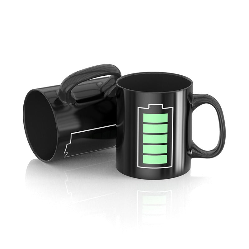 Temperature Sensitive Color Changing Ceramic Mug – Heat Reveal Coffee Cup, 401-500ml