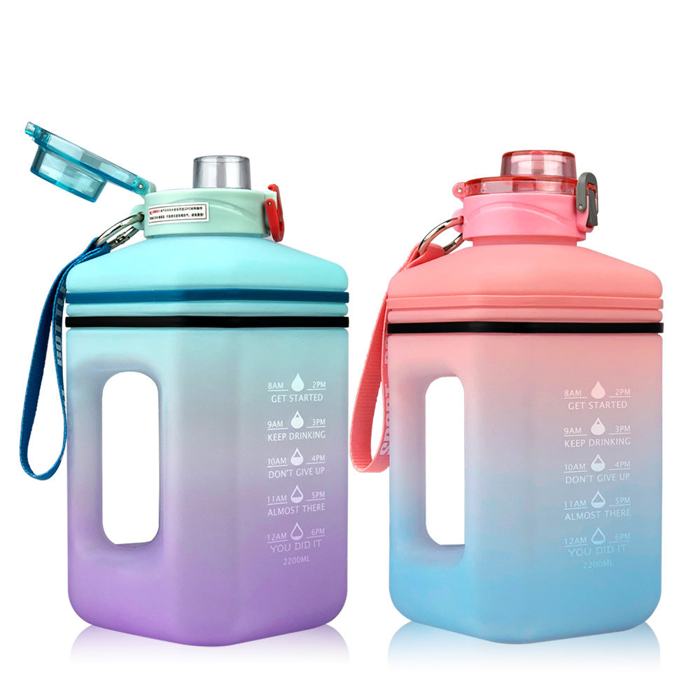 2.2 L Frosted Gradient Sports Water Bottle