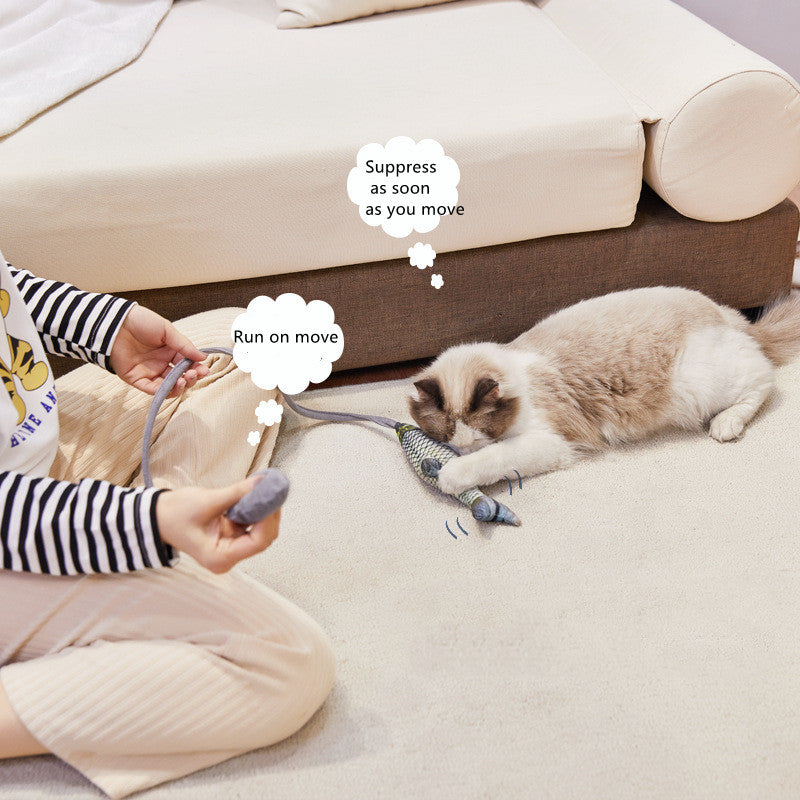 130cm Elastic Bungee Cat Teaser Wand – Plush Fluffy Teaser Head, Spring-Action Cord, Hands-On Interactive Play | Cats | 5 Styles