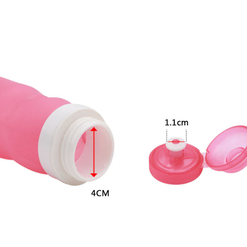 Collapsible Silicone Water Bottle with Lid, 400–600 ml
