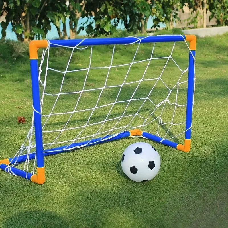 Mini Folding Soccer Goal Set with Detachable Posts for Kids