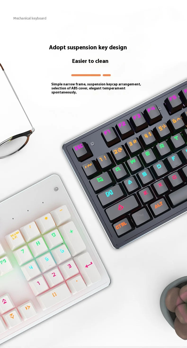 K880 104-Key Hot-Swappable Wired Mechanical Keyboard