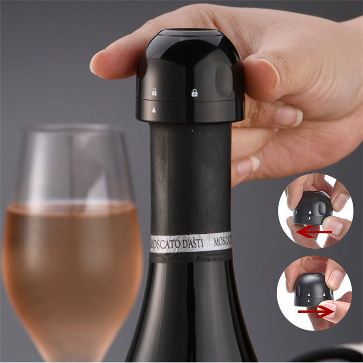 Food-Grade Silicone Wine & Champagne Bottle Stopper – 7-Day Freshness Seal | Lock Mechanism | Gift Box