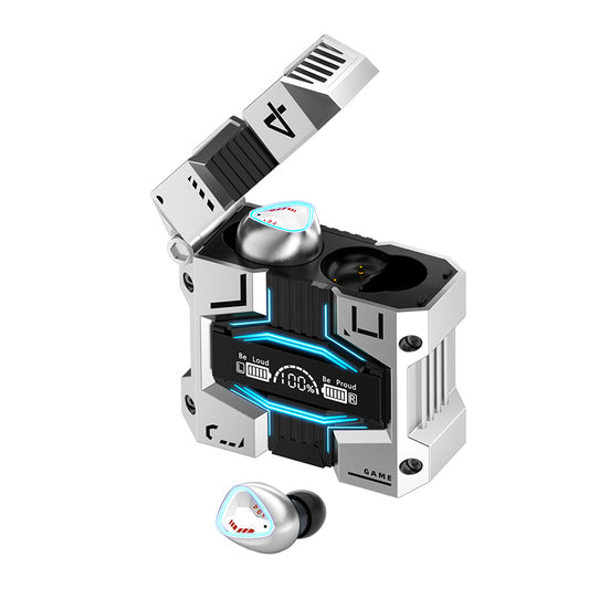 M45 Mecha Gaming TWS Earbuds with Low-Latency Mode and Charging Case