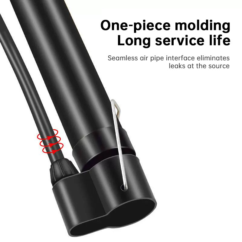 Portable Manual Bike Pump – Schrader Valve, 80 PSI, Lightweight for Road & MTB