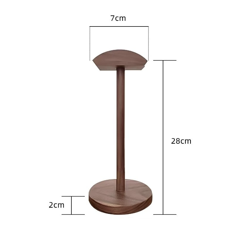 KOF Pattern Solid Wood Headphone Stand for Over-Ear Headphones
