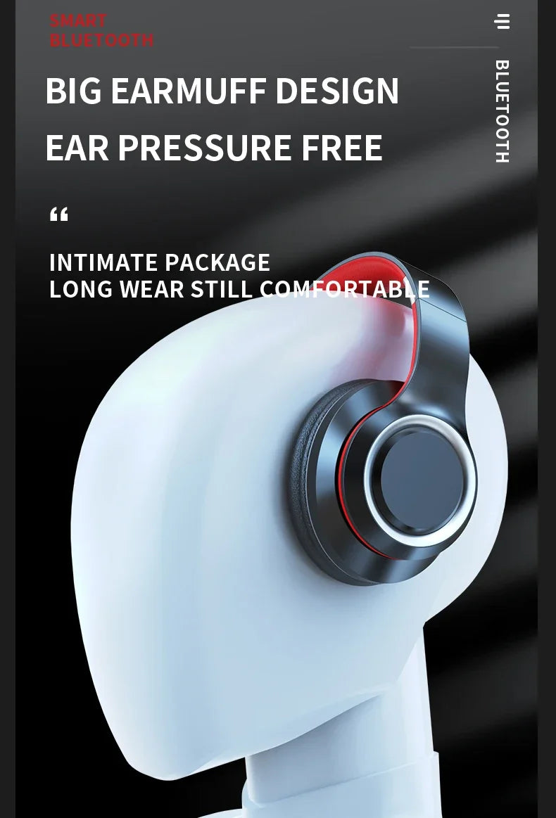DR90 Wireless Bluetooth Headphones – Heavy Bass, Long Battery Life, TF Card & EQ Support