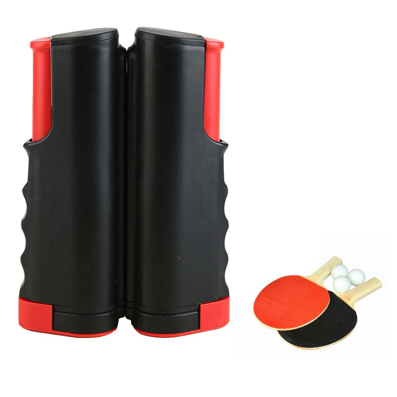 Portable 1.7 m Retractable Table Tennis Net Set with Rackets and Balls