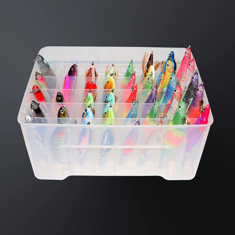 40-Compartment Transparent ABS Fishing Tackle Box