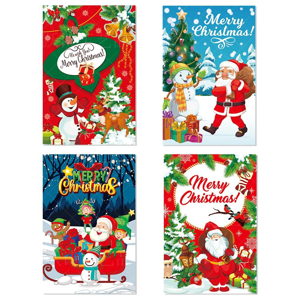 Christmas Wine Bottle Label Stickers – 8-Pack Festive Holiday Bottle Decorations | Santa, Snowman & More