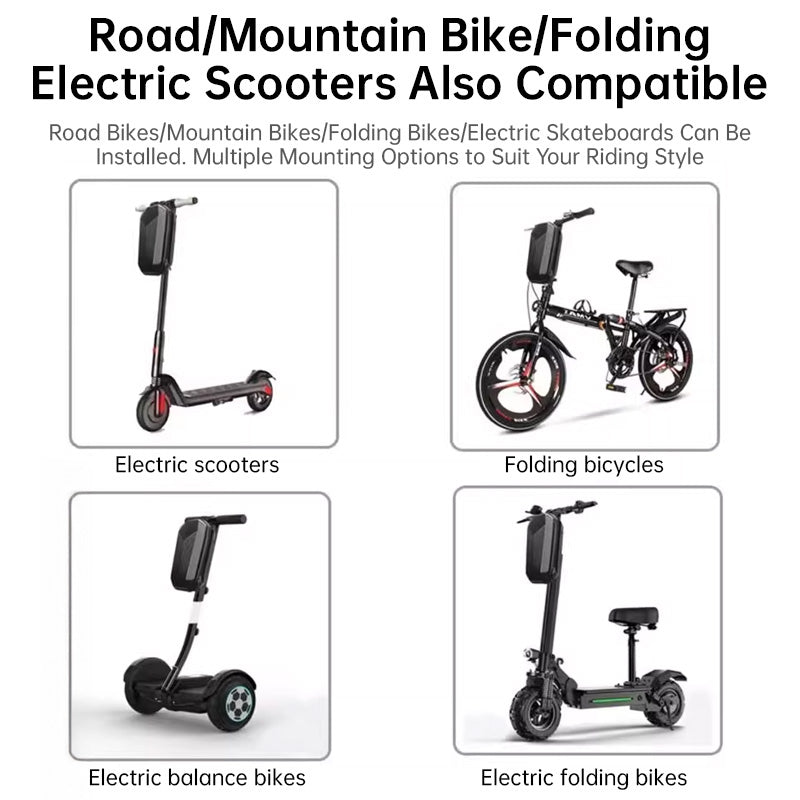 Portable Hard-Shell Hanging Storage Bag (3L/4L) – Waterproof Front Bag for Electric Scooter & Bike