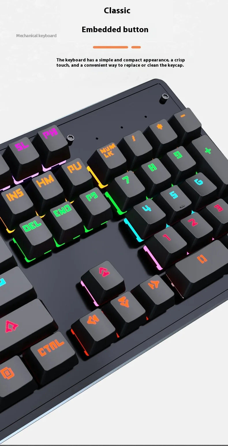 K880 104-Key Hot-Swappable Wired Mechanical Keyboard