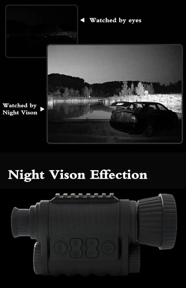 6×50 Infrared Digital Night-Vision Monocular with 1.5-Inch Display