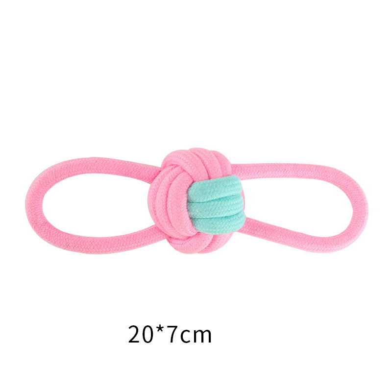 Braided Cotton Rope Dog Toy Set – Knot Balls, Tug Ropes & Dumbbell Knots | Chew, Molar & Tug-of-War | Dogs | 4, 6 & 12 Piece