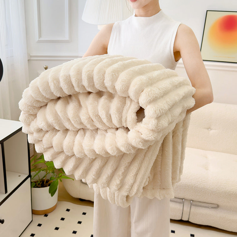 Cozy Fleece Throw Blanket – Soft Oversized Nap Blanket